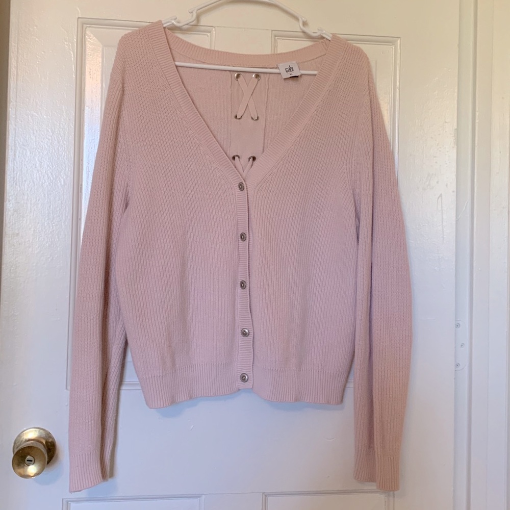 CAbi Lace up Cardigan